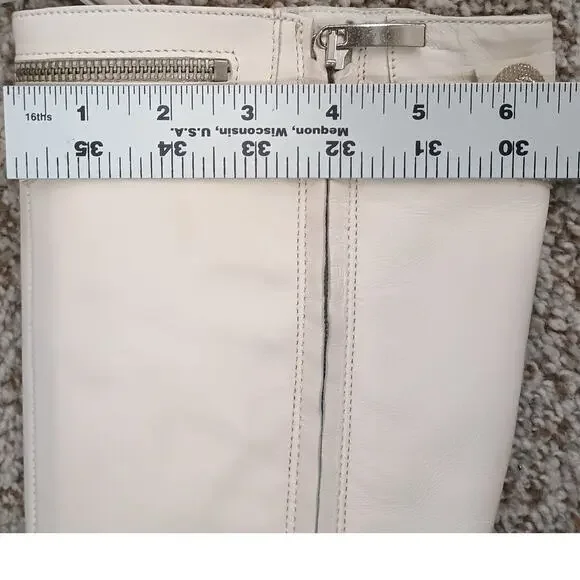 Zigi Ivara White Knee High Women's Boots Narrow Calf Size 36 / US 5.5-6 - Picture 8 of 16